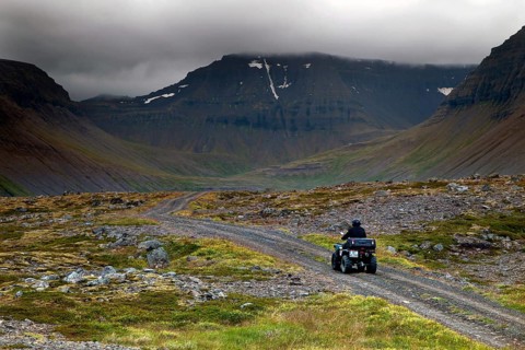 Woman on ATV