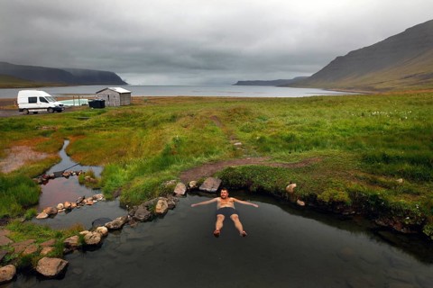 Natural pool at fjord
