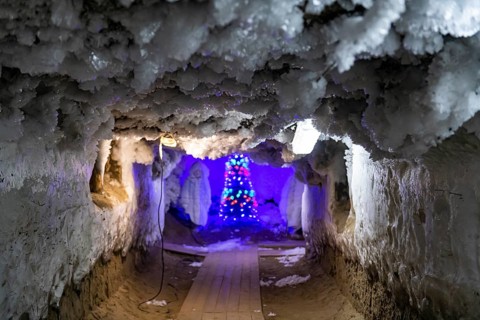 Underground permafrost tunnelsin the Melnikov Permafrost Institute