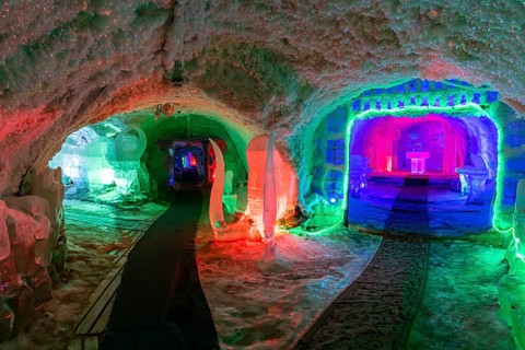 Colourful ice sculptures in the Permafrost kingdom