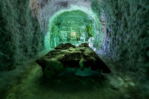 Colourful ice sculptures in the Permafrost kingdom