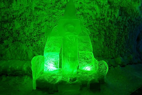 Colourful ice sculptures in the Permafrost kingdom