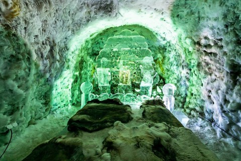 Colourful ice sculptures in the Permafrost kingdom
