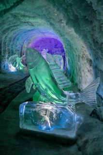 Colourful ice sculptures in the Permafrost kingdom