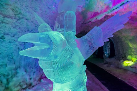 Colourful ice sculptures in the Permafrost kingdom