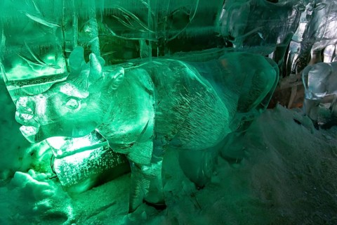 Colourful ice sculptures in the Permafrost kingdom