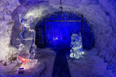 Colourful ice sculptures in the Permafrost kingdom
