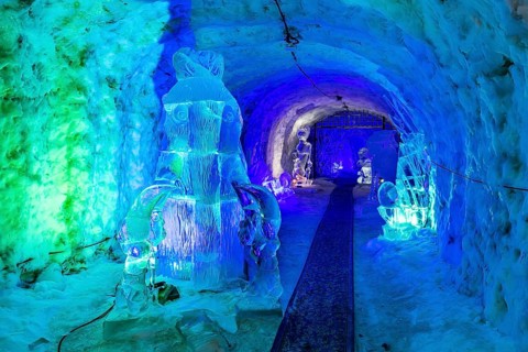 Colourful ice sculptures in the Permafrost kingdom