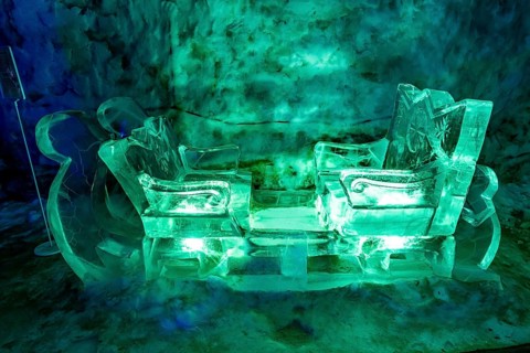 Colourful ice sculptures in the Permafrost kingdom
