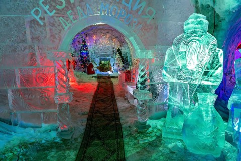 Colourful ice sculptures in the Permafrost kingdom