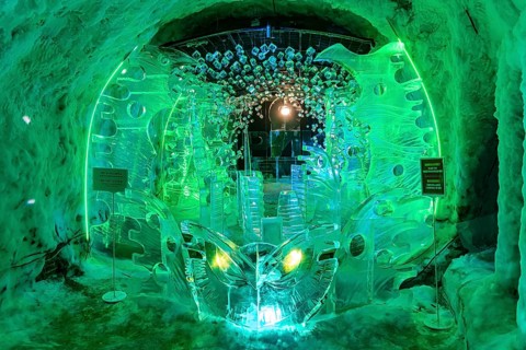 Colourful ice sculptures in the Permafrost kingdom