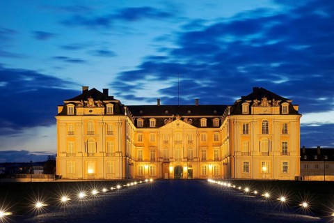 Augustusburg Castle in the evening