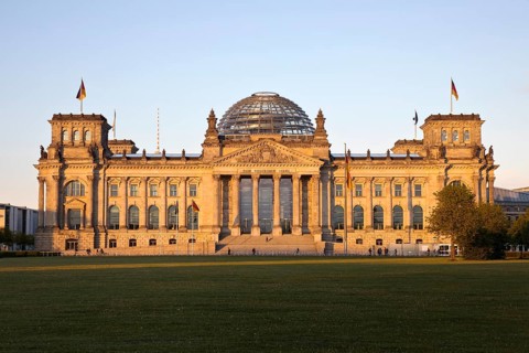 Reichstag in the evening light