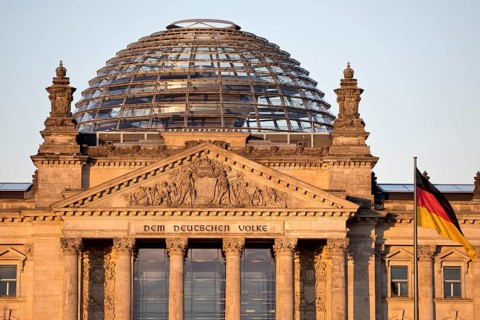 Reichstag in the evening light
