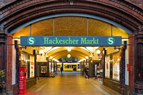 Entrance to Hackescher Markt S-Bahn station