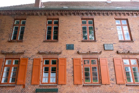 Commemorative plaques for Fritz Reuter and the March Revolution 1848 at Doemitz Fortress