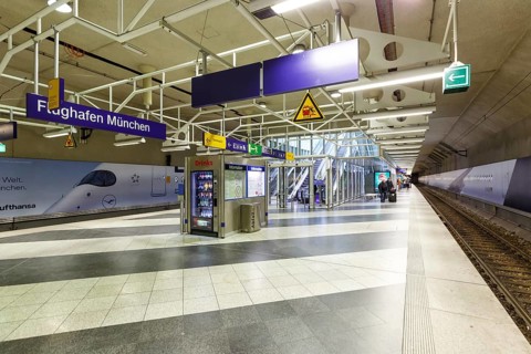 S-Bahn station Deutsche Bahn at Munich Airport
