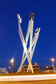 Porsche Platz in Zuffenhausen modern art artwork in Stuttgart