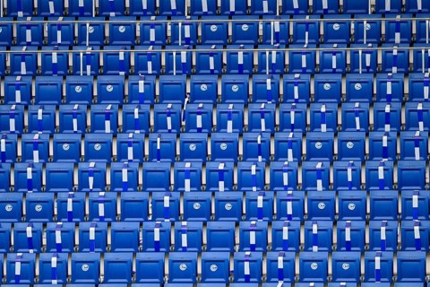 Empty rows of seats
