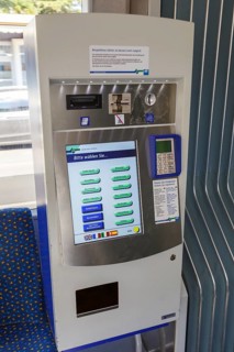 Tram tram ticket vending machine tickets public transport local traffic in Kassel