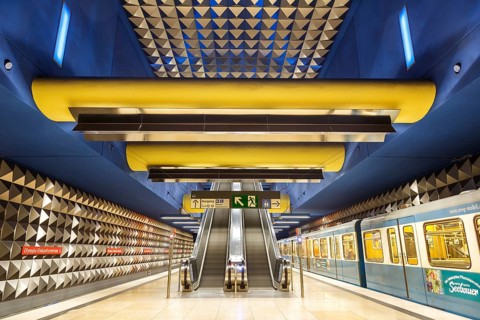 Subway Metro Station Station Olympia-Einkaufszentrum OEZ in Munich
