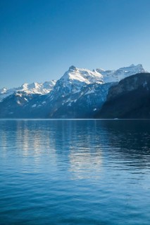 Lake and mountains