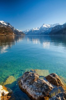 View from Brunnen over the Lake of Uri towards Flueelen