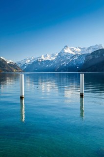 View from Brunnen over the Lake of Uri towards Flueelen