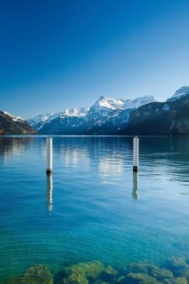 View from Brunnen over the Lake of Uri towards Flueelen