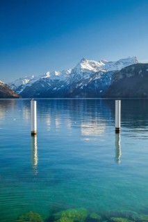 View from Brunnen over the Lake of Uri towards Flueelen