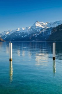View from Brunnen over the Lake of Uri towards Flueelen