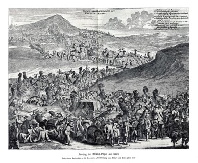 Exodus of the Mecca pilgrims from Cairo