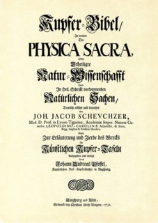 Title page of the Physica sacra or Copper Bible by Johann Jakob Scheuchzer (1672-1733)