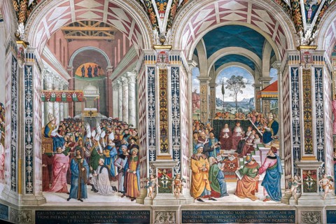 Pius II enters the Vatican as crowned pontiff