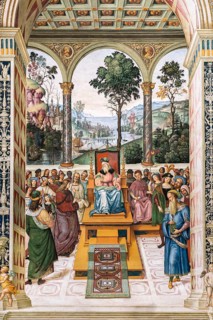 Piccolomini in front of King James I of Scotland
