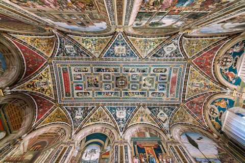 Vault and walls with frescoes on the life of Cardinal Enea Silvio Piccolomini