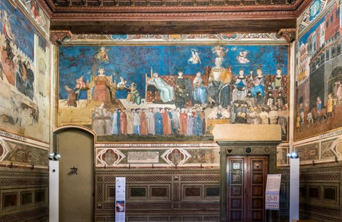 The Sala della Pace with the fresco of the Good Government