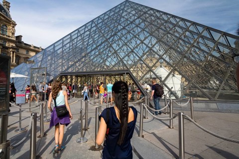 Louvre museum with the Pyramide