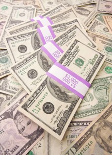 Stacks of united states money background