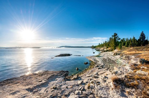 Shore of the West Thumb of Yellowstone Lake