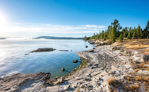 Shore of the West Thumb of Yellowstone Lake