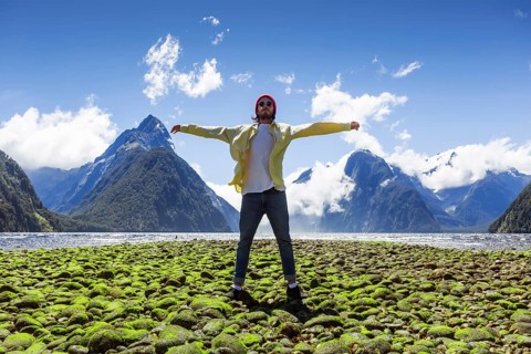Guy at Milford Sound