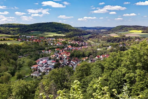 View from the pavilion Heiligenstadt to Markt Heiligenstadt i. OFr.