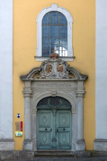 Entrance portal of the monastery church St. Hedwig from 1753