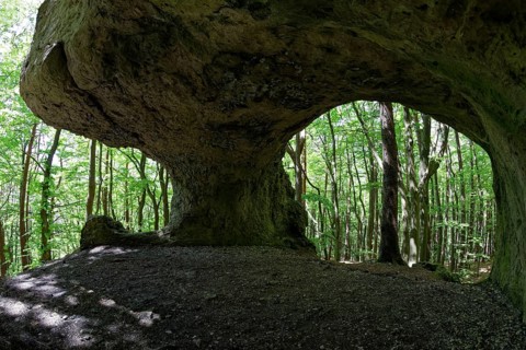 Small passage cave not far from Caeciliengrotte near Hirschbach