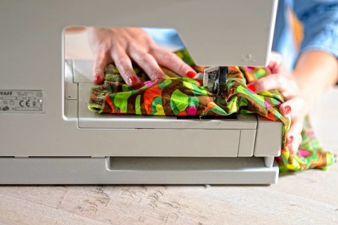 Dressmaker at the sewing machine