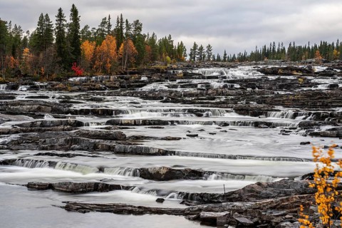 Trappstegsforsen waterfall