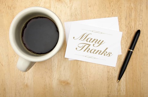 Many thanks note card