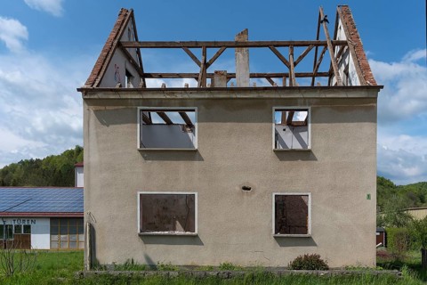 Gutted residential house directly on the B14
