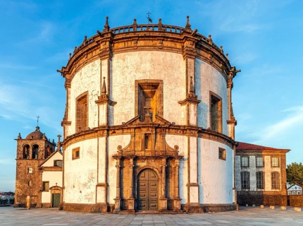 Monastery of Serra do Pilar in Vila Nova de Gaia by sunset